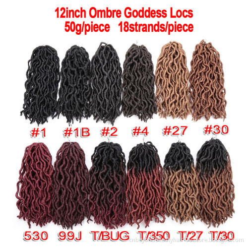 aliexpress Cheap faux locs Hair soft dreadlock Goddess faux locs crochet hair darling afro kinky Goddess Locs crochet braid